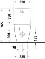 Vorschau: Duravit ME by Starck Stand-WC für Kombination, Tiefspüler, spülrandlos, HygieneGlaze, weiß