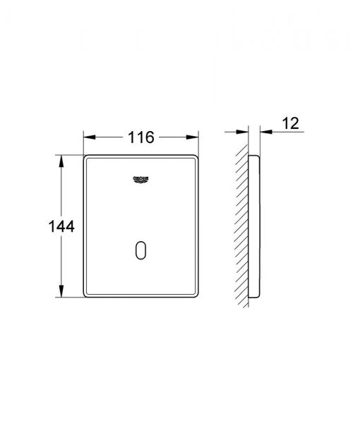 Grohe Tectron Skate Infrarot-Elektronik für Urinal, Netzbetrieb