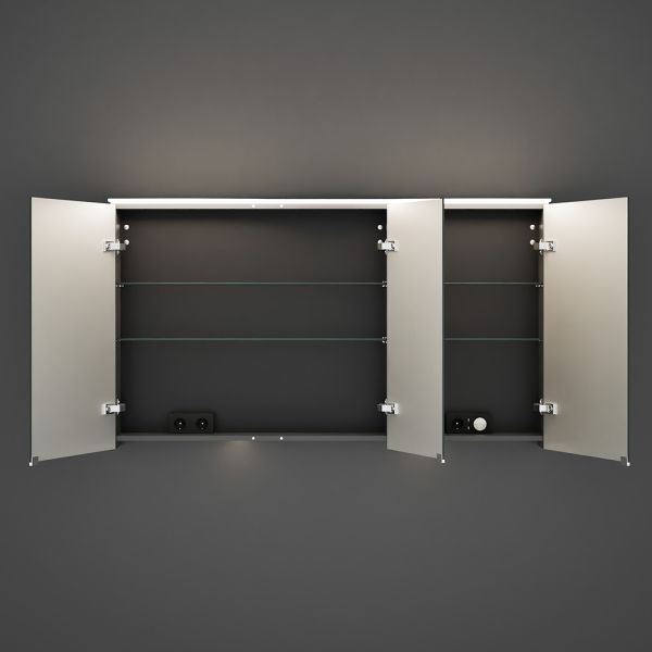 Burgbad Sinea 3.0 LED-Spiegelschrank 140x80cm passend zu Doppelwaschtisch