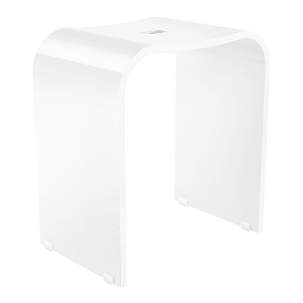 Smedbo Living Basic Duschhocker, weiß glanz FX407