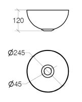 Vorschau: lineabeta ACQUAIO Aufsatzwaschtisch rund, Ø 24,5cm, edelstahl poliert