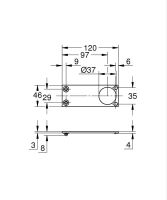 Vorschau: Grohe Allure Gravity Dekorplatte für Einhand-Bidetbatterie 104780