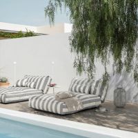 Vorschau: blomus STAY Day Bed 190x116cm, grau/weiß gestreift