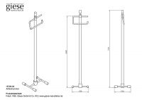 Vorschau: Giese WC Garnitur für Toilettenpapier, Standmodell, chrom
