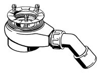Vorschau: Viega Tempoplex Ablaufgarnitur 60mm f.flache Duschwannen mit 90mm Ablaufloch, ohne Abdeckhaube