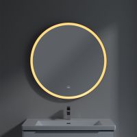 Vorschau: Villeroy&Boch Subway 3.0 LED-Spiegel Ø91cm, mit Sensordimmer, schwarz matt A46491BC