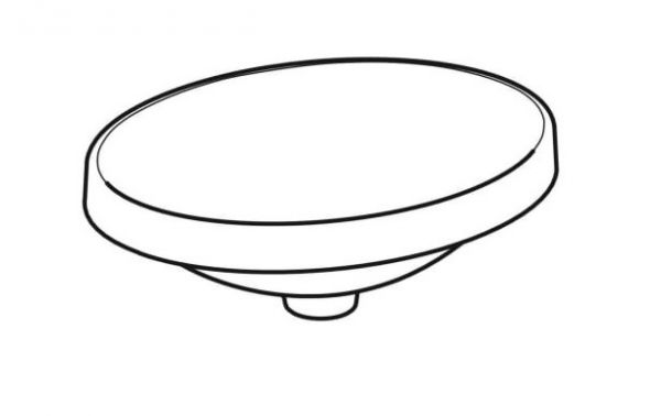 Geberit VariForm Einbauwaschtisch ohne Überlauf, Unterseite glasiert, oval, Breite 50cm, weiß 500711012_1