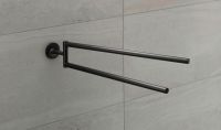 Vorschau: Duravit Starck T Handtuchhalter 2-armig, schwenkbar, 46,5cm schwarz matt 0099414600