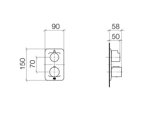 Dornbracht Lissé UP-Thermostat mit Einweg-Mengenregulierung