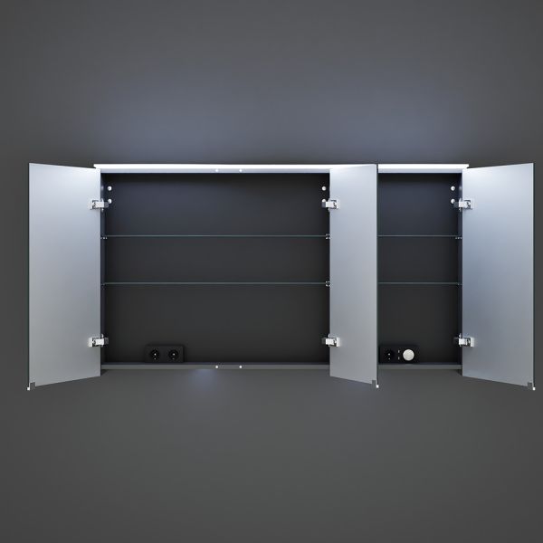 Burgbad Sinea 3.0 LED-Spiegelschrank 140x80cm passend zu Doppelwaschtisch