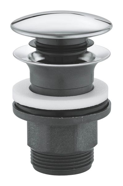 Grohe Ablaufgarnitur mit Druckstopfen, Stopfen herausnehm-/verschließbar, chrom 40824000