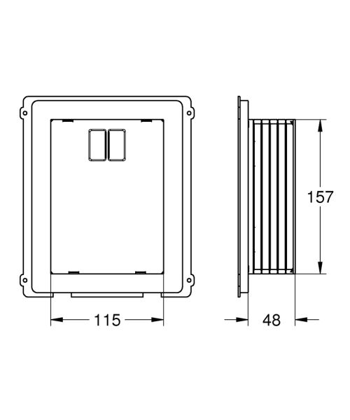 Grohe Revisionsschacht für kleine Abdeckplatten für 38994000