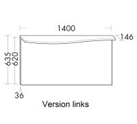 Vorschau: Burgbad Sinea 3.0 Spiegel 140x63cm mit horizontaler LED-Aufsatzleuchte links SHFE140LPN678