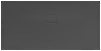 Vorschau: Villeroy&Boch Squaro Infinity Quaryl®-Duschwanne, lange Seite geschnitten an der Wand, 180x90cm, anthracite, UDQ1890SQI2BV-1S