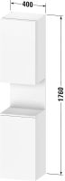Vorschau: Duravit Qatego Hochschrank 40x176cm in weiß supermatt Antifingerprint, mit offenem Fach