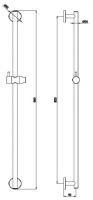 Vorschau: Avenarius Shower Brausestange 80cm mit Gleiter für Handbrause, chrom