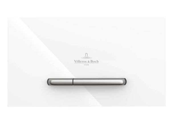 Villeroy&Boch ViConnect 300G WC-Betätigungsplatte, glass glossy white 922160RE