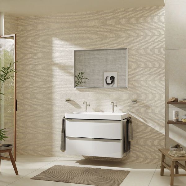 Hansgrohe Xelu Q Waschtischunterschrank 98x47,5cm, mit 2 Schubkästen weiß glanz chrom 54031000 