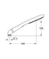 Vorschau: Grohe Rainshower® Eco 120 Handbrause 2 Strahlarten, chrom