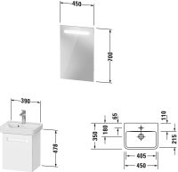 Vorschau: Duravit No.1 Badmöbel-Set 45cm mit Waschtisch und Spiegel