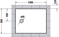 Vorschau: Duravit Tempano Duschwanne rechteckig 80x100cm, Sanitäracryl, weiß