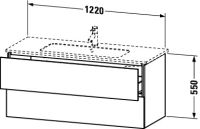 Vorschau: Duravit L-Cube Waschtischunterschrank 122x48cm 2 Schubladen für ME by Starck 233612, 236112