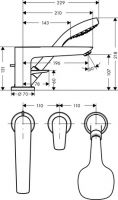 Vorschau: Hansgrohe Talis E Einhebel 3-Loch Wannenrandarmatur, chrom