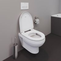 Vorschau: Duravit Duravit No.1 Wand-WC 54x36,5cm oval, HygieneGlaze, rimless, weiß 2562092000