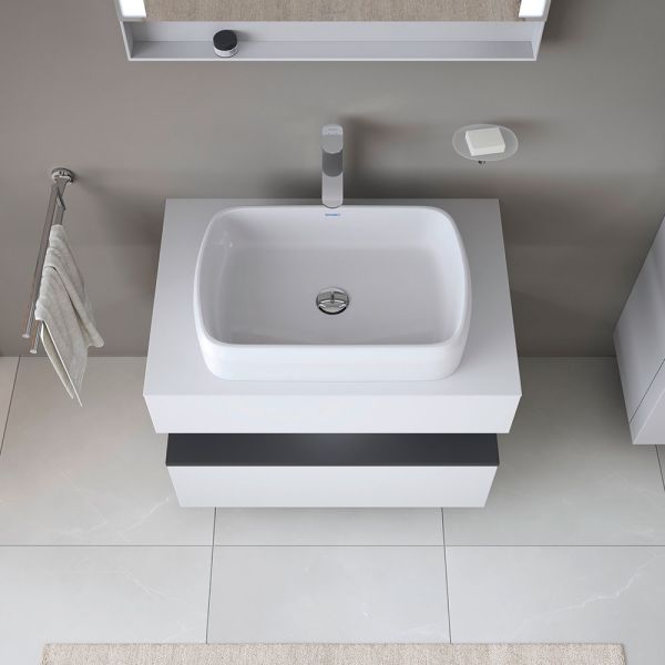 Duravit Qatego Unterschrank für Aufsatzbecken 100x55cm in weiß supermatt Antifingerprint