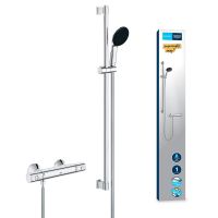 Vorschau: Grohe QuickFix Precision Start Thermostat-Brausebatterie mit Brausestange 900mm, chrom