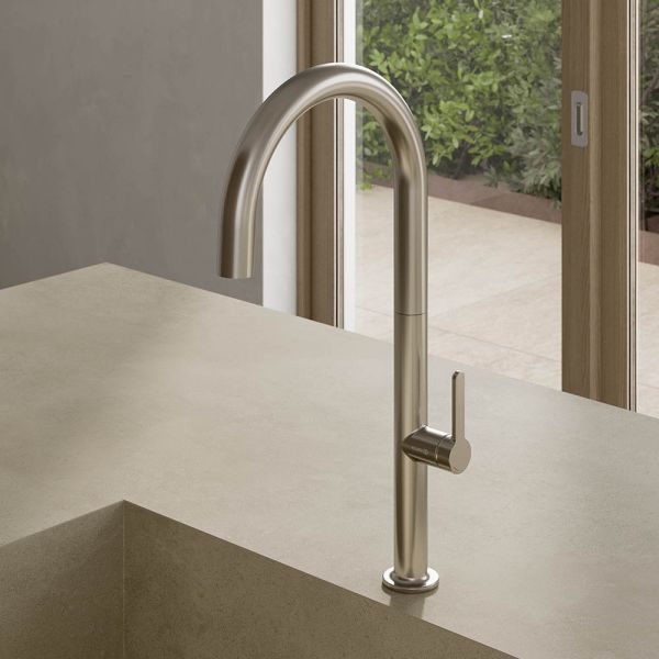 Kludi AUREA Küchenarmatur, stainless brushed nickel 55803N575