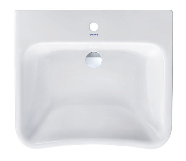 Duravit DuraStyle Waschtisch 65x57cm, mit 1 Hahnloch, ohne Überlauf, WonderGliss, weiß 23306500001
