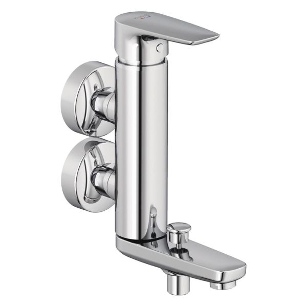 Kludi Pure&Solid Wannenfüll- und Brause-Einhandmischer, chrom 364890575