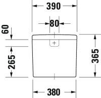 Vorschau: Duravit Starck 3 Spülkasten 3/6L mit Dual Flush, Anschluss unten links, WonderGliss, weiß