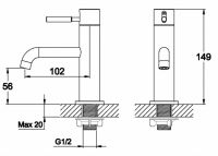 Vorschau: Avenarius Linie 280 Standventil, chrom