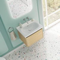 Villeroy&Boch Skyla Waschtisch 60x46cm ohne Hahnloch, mit Überlauf, stone white 5A5162RW 