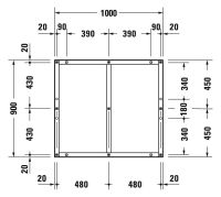 Vorschau: Duravit Tempano Fußgestell 100x90cm