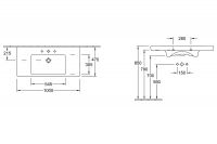 Vorschau: Villeroy&Boch Subway 2.0 Aufsatzwaschtisch, 100x47cm, geschliffen, 1 Hahnloch