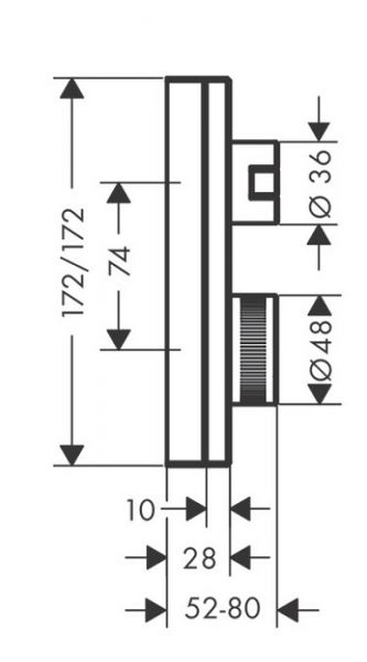 Axor Edge Thermostat Unterputz mit Absperrventil