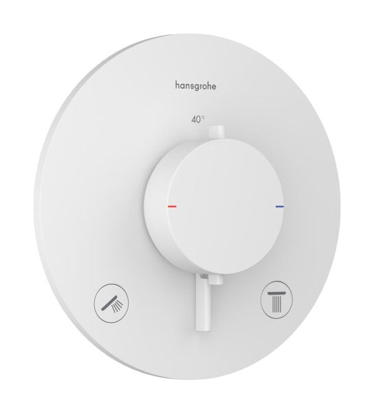 hansgrohe Ecostat Comfort S Thermostat Unterputz für 2 Funktionen weiß matt 33715700 