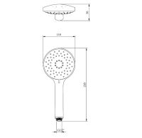 Vorschau: Villeroy&Boch Universal Showers Handbrause mit 3 Strahlarten Ø11cm, chrom