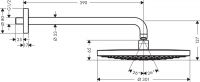 Vorschau: Hansgrohe Raindance Select S 300 2jet Kopfbrause mit Brausearm, 39cm, weiß/chrom