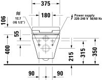 Vorschau: Duravit DuraStyle Wand-WC 62x37,6cm rimless, weiß 2542592000