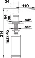 Vorschau: Blanco Lato Spülmittelspender 300ml, satin platinum