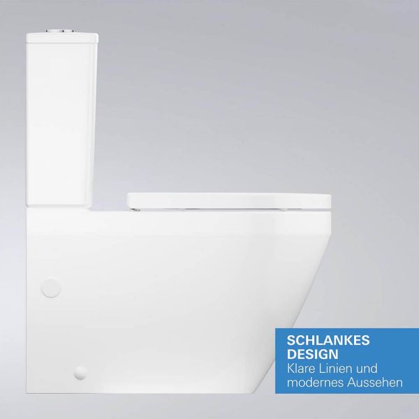 Grohe Euro Keramik Set Stand-WC back to wall Kombination mit HyperClean, weiß 102513SH00