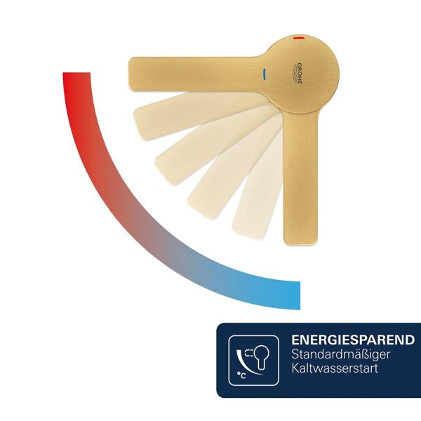Grohe Lineare Einhand-Waschtischbatterie XS-Size mit Kaltstart