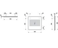 Vorschau: Laufen Base 2.0 Spiegel 80x80cm mit umlaufender LED-Beleuchtung, schwarz matt