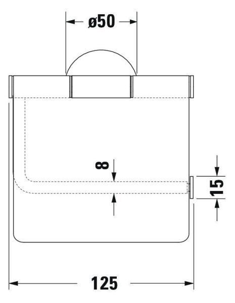 Duravit Starck T Papierrollenhalter mit Deckel, zum Schrauben/Kleben, edelstahl gebürstet