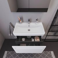 Vorschau: Duravit Duravit No.1 Badmöbel-Set 80cm mit Waschtisch, Spiegel, 1 Auszug und Innenschublade N10168018180000