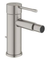 Grohe Essence Einhand-Bidetbatterie mit Ablaufgarnitur, wassersparend, supersteel